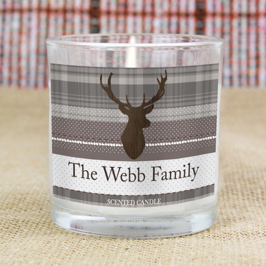 Personalised Highland Stag Scented Jar Candle Extra Image 3